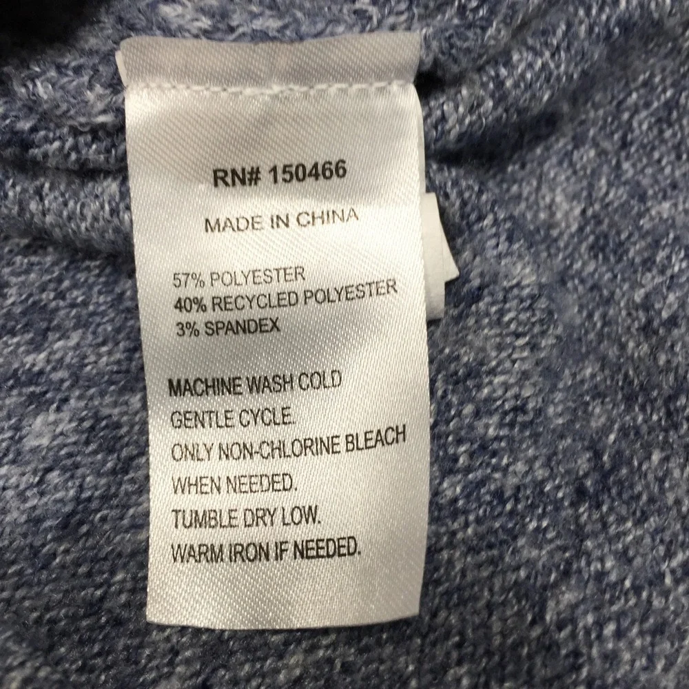 Market & Spruce Womens 2X Blue Marled Knit Raglan Sweater Tunic